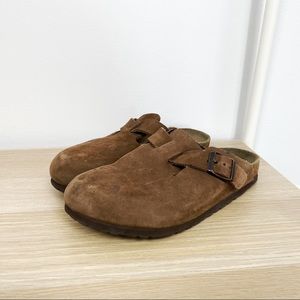 Birkenstock Brown Leather Clogs